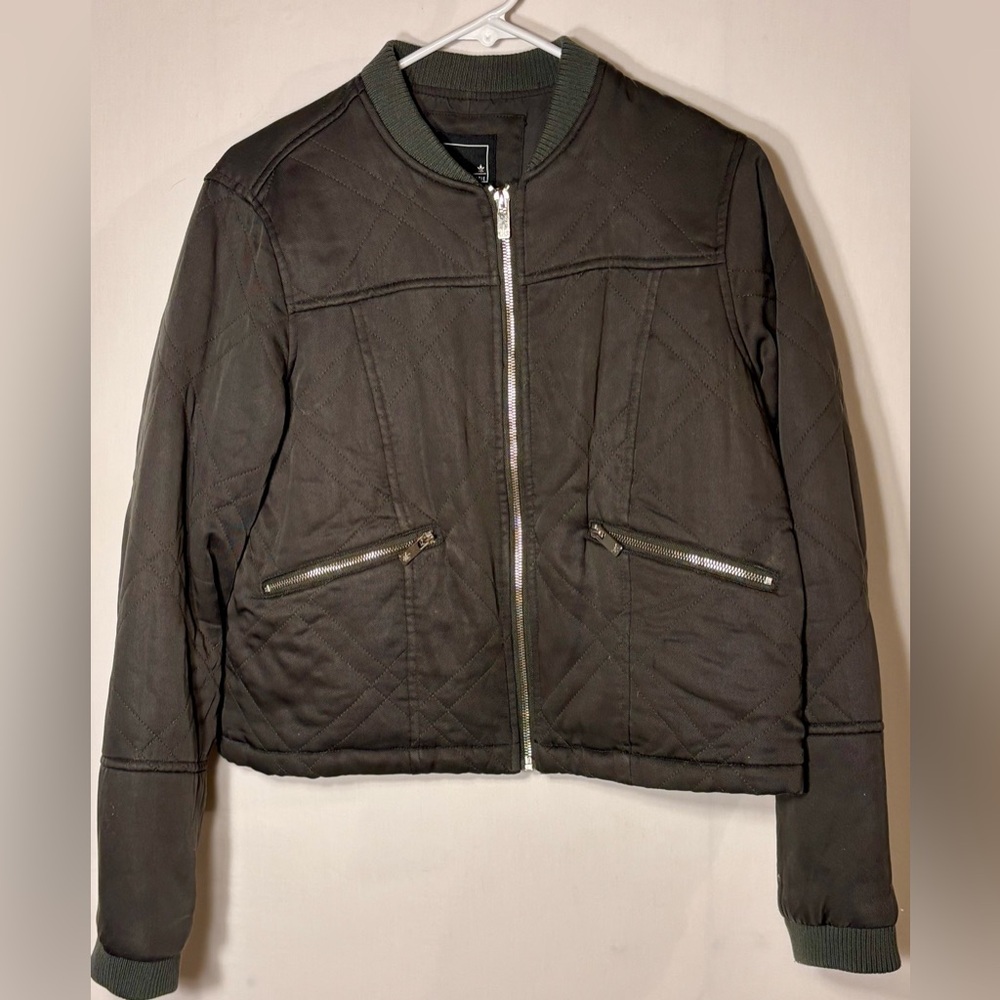 Lily & Lottie Quilted Black lightweight Bomber Jacket